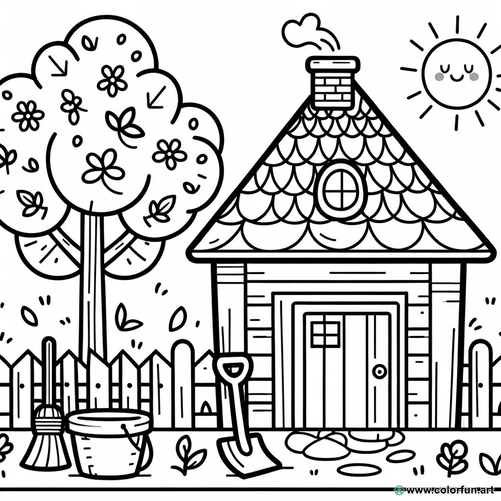 coloring page home improvement