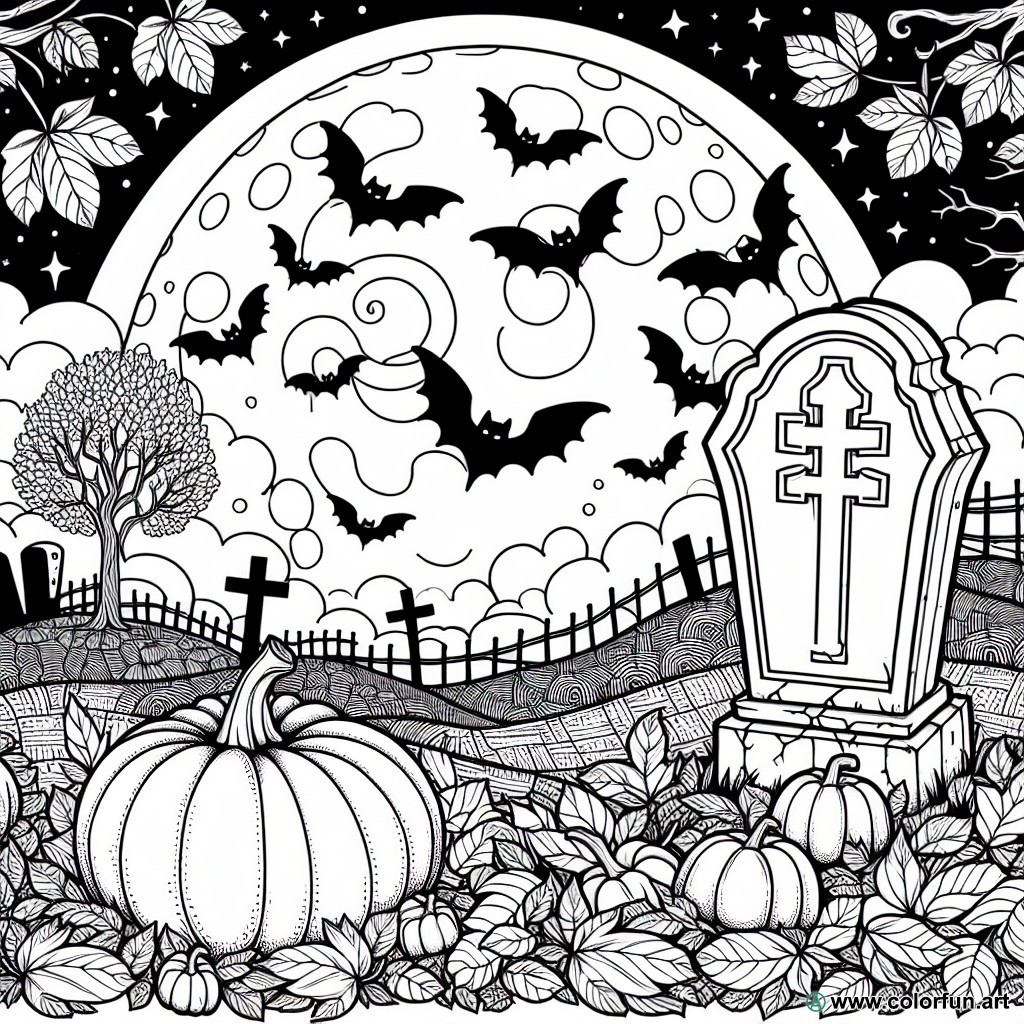 coloring page halloween preschool