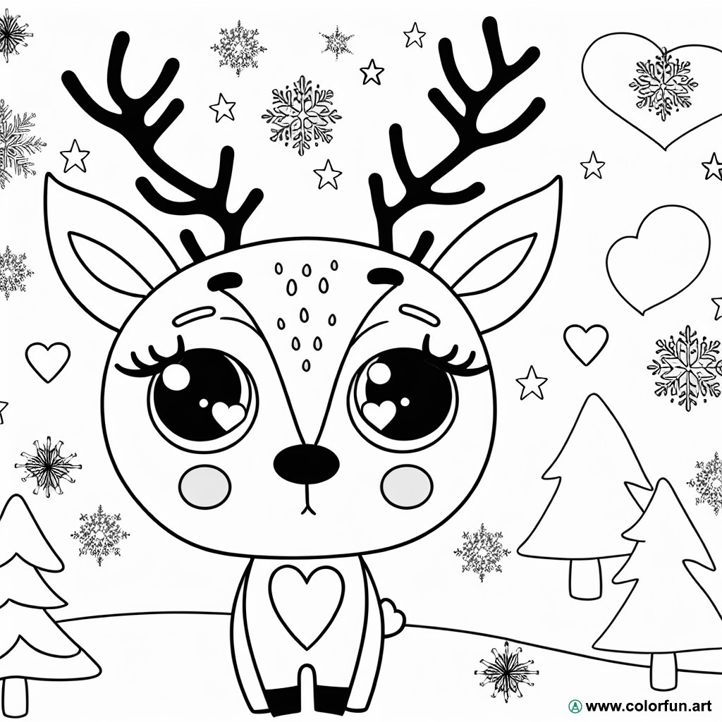 bambi christmas coloring page
