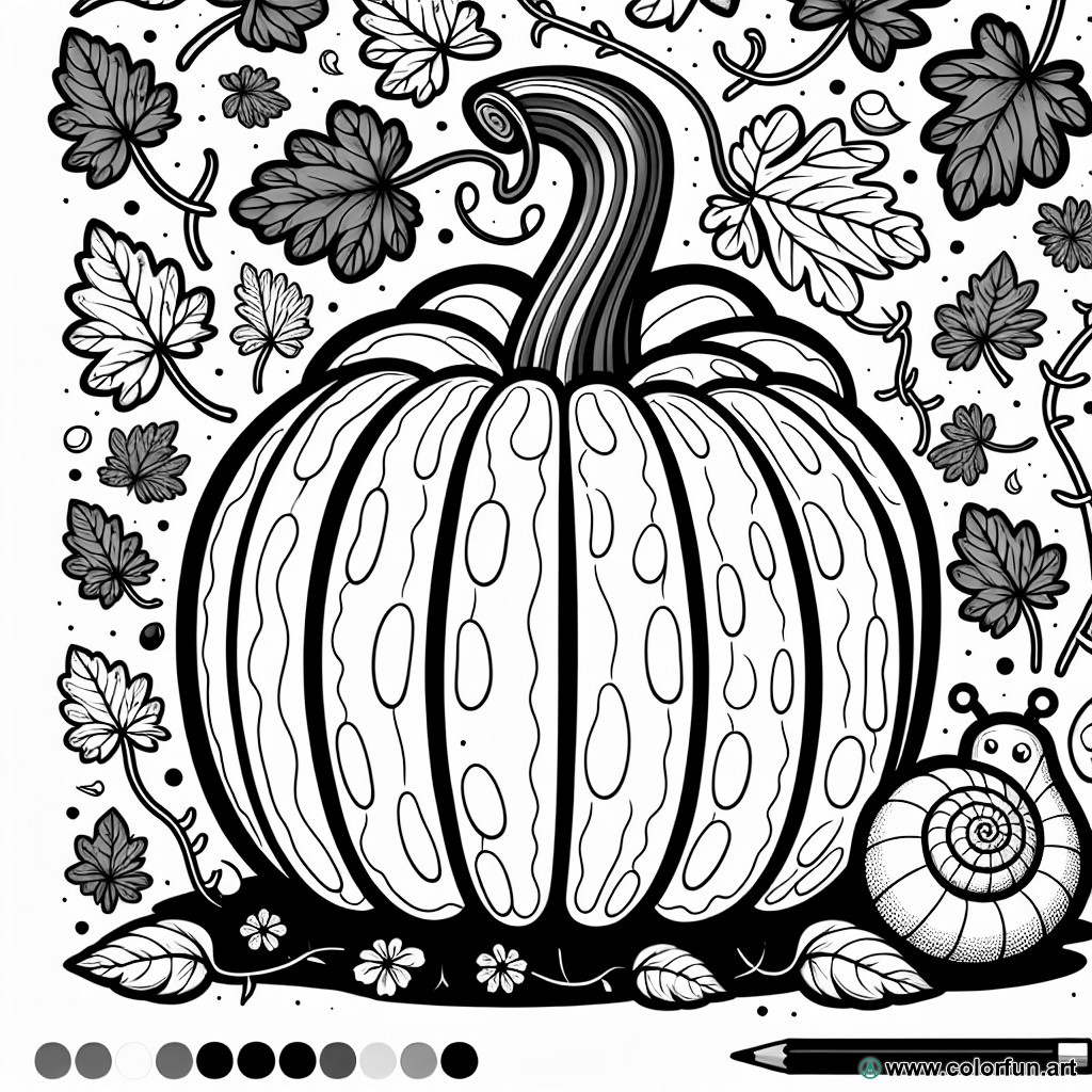 pumpkin coloring page for kids