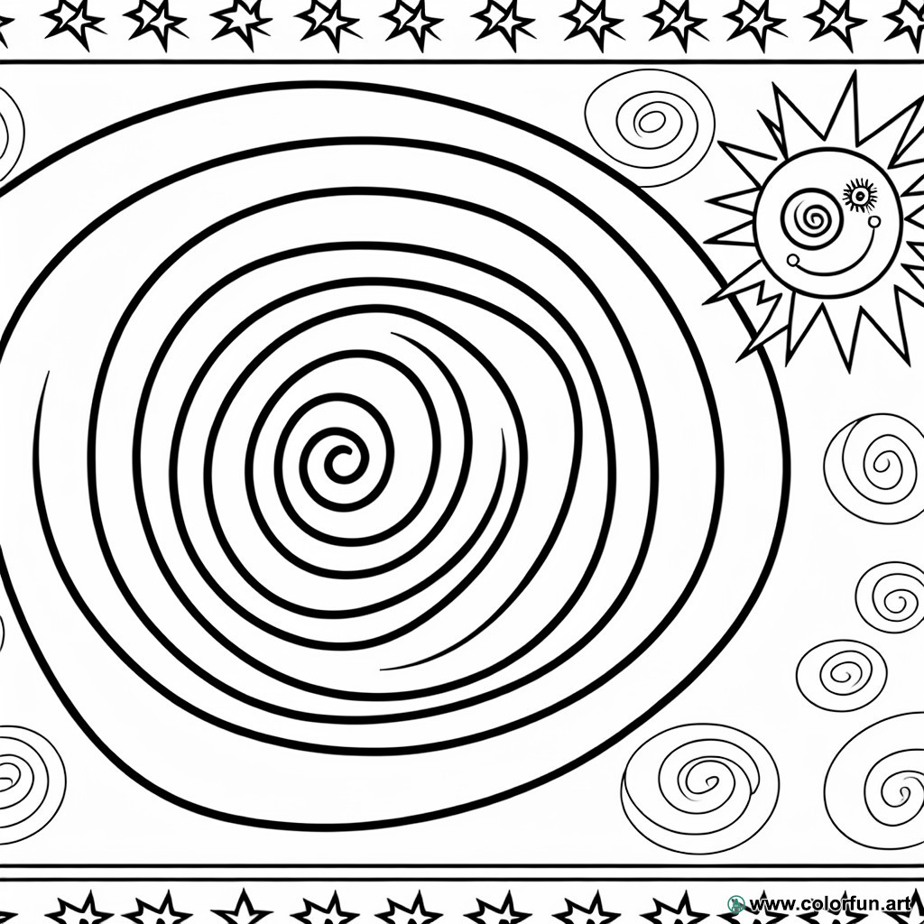 spiral pattern coloring page