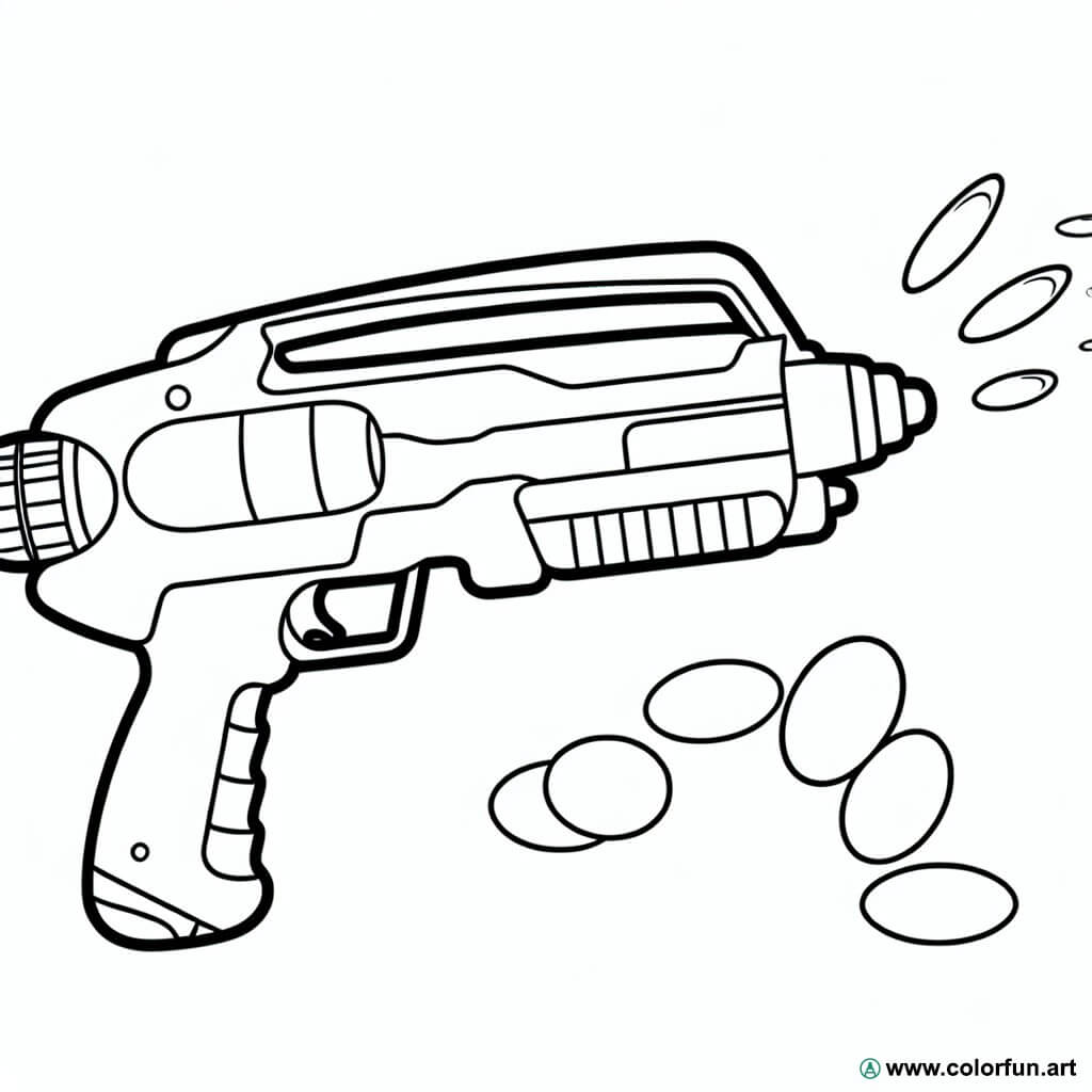 coloring page water gun