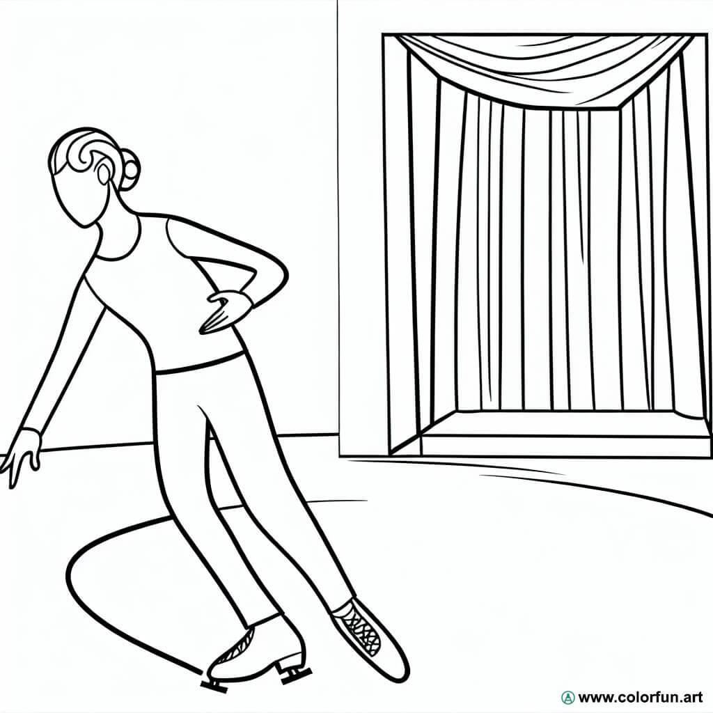 coloring page dancer