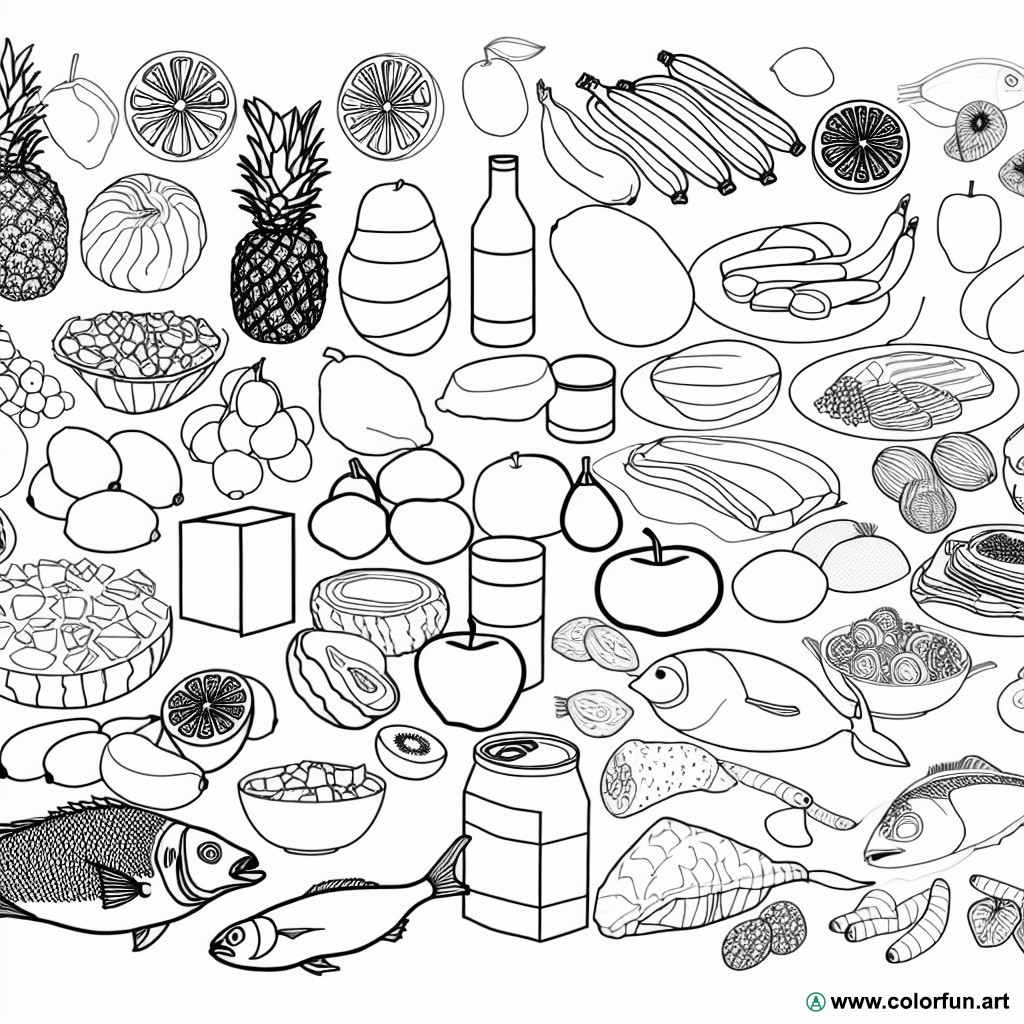 coloring page food