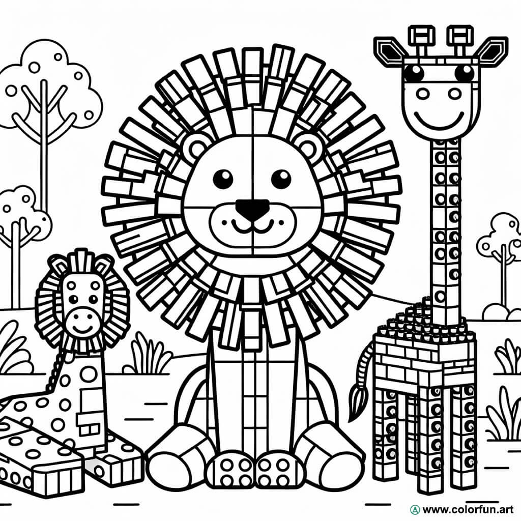 10 Fun Lego Animal Coloring Pages for Kids: Unleash Their Creativity and Imagination