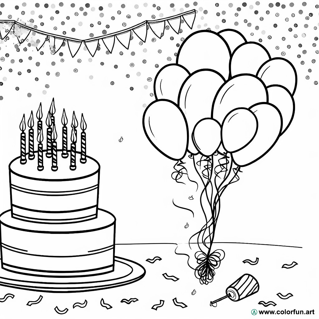 coloring page festive