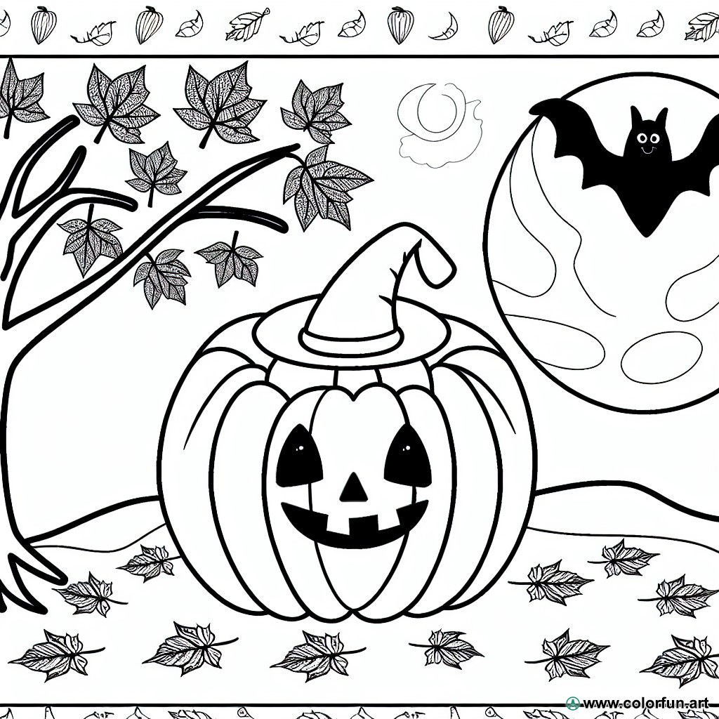 coloring page holidays autumn