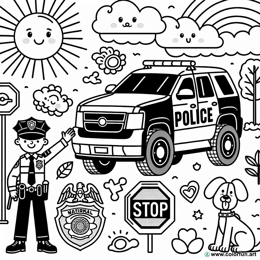 national gendarmerie coloring page