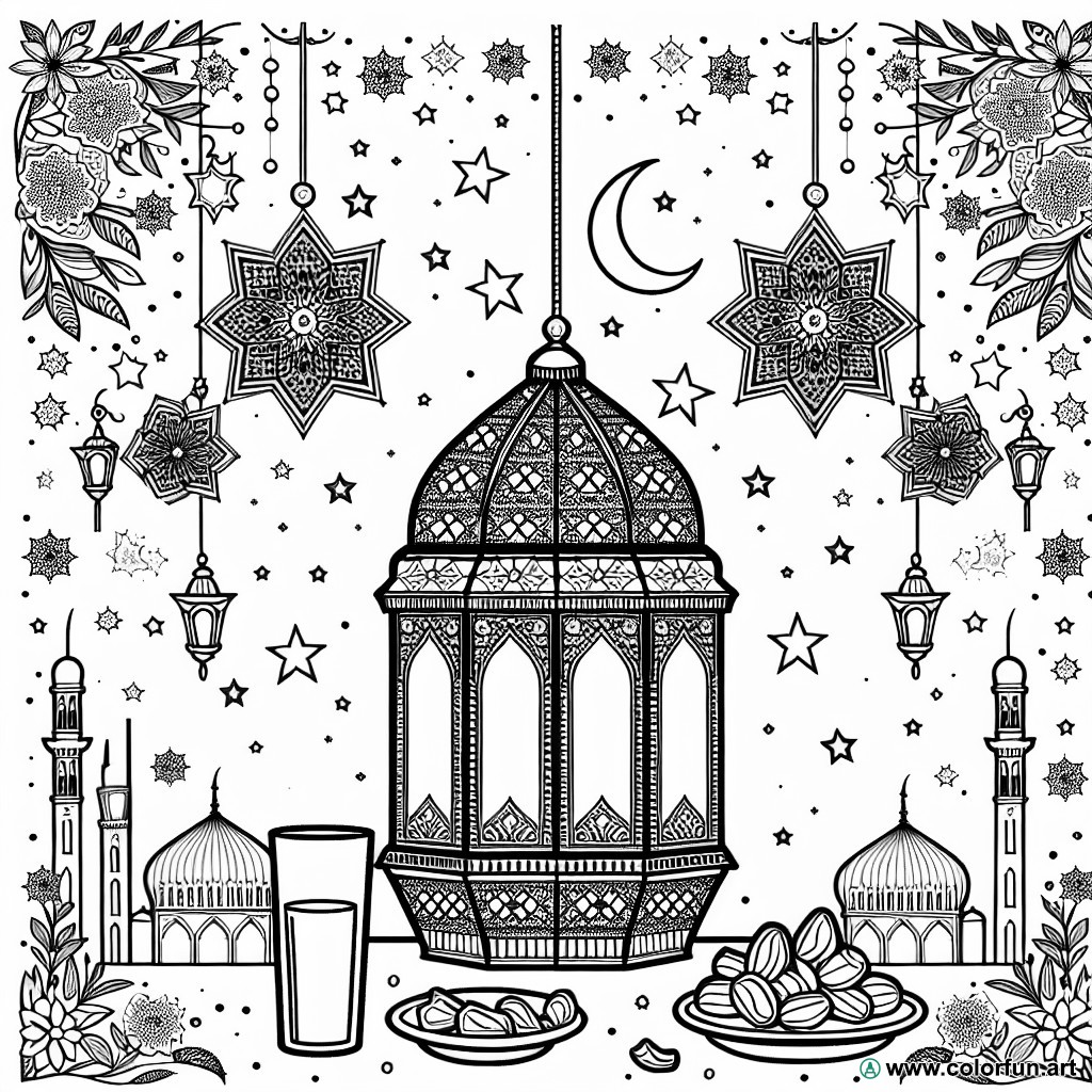 coloring page ramadan kareem