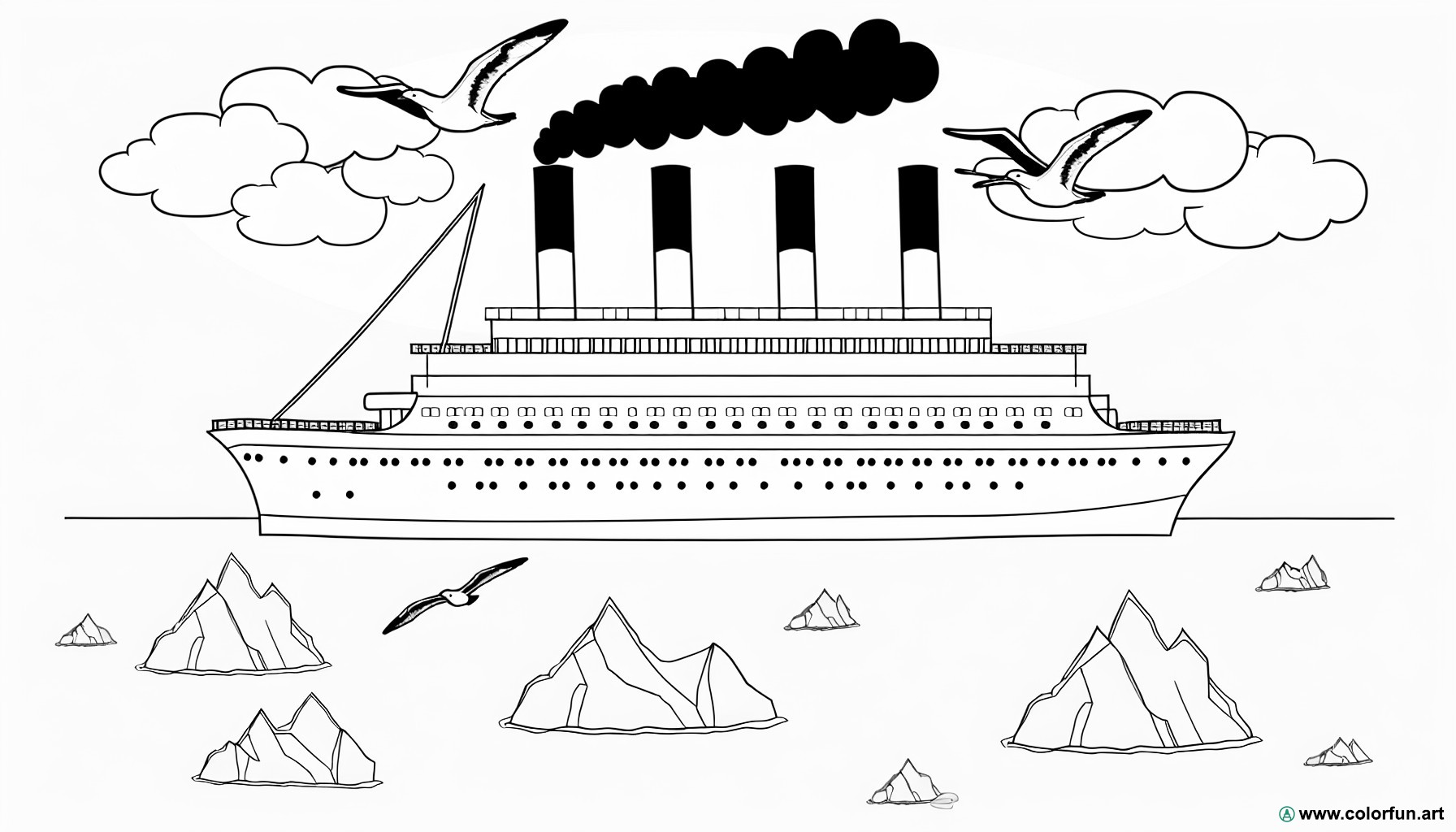 coloring page Titanic movie