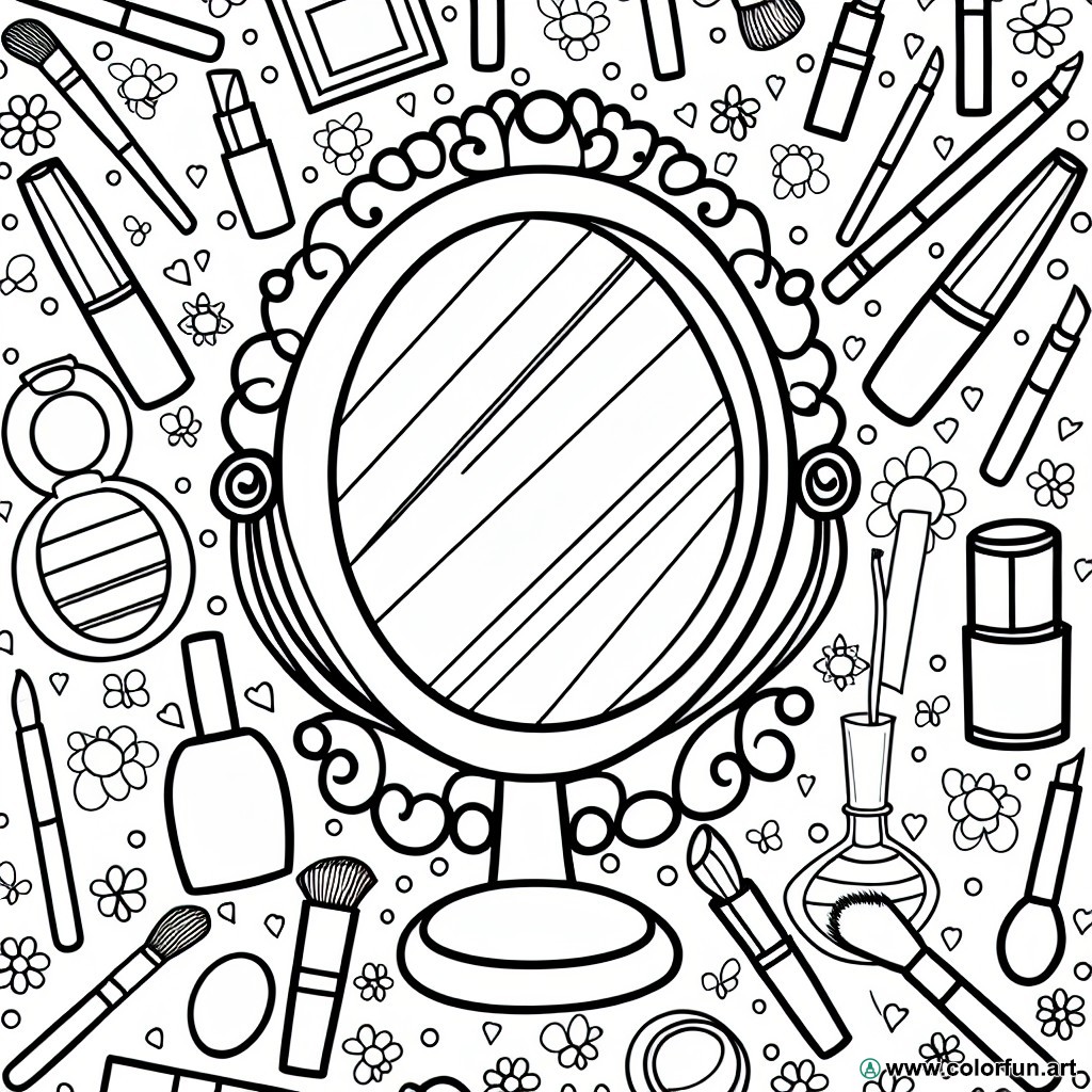 cosmetic coloring page