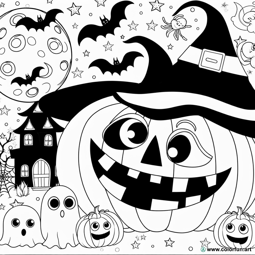 fun Halloween coloring page