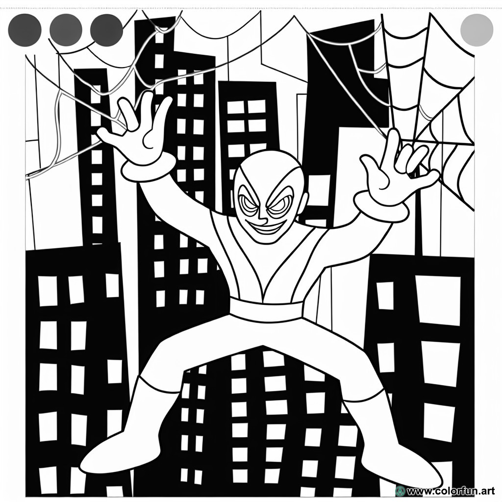 Evil Spiderman coloring page