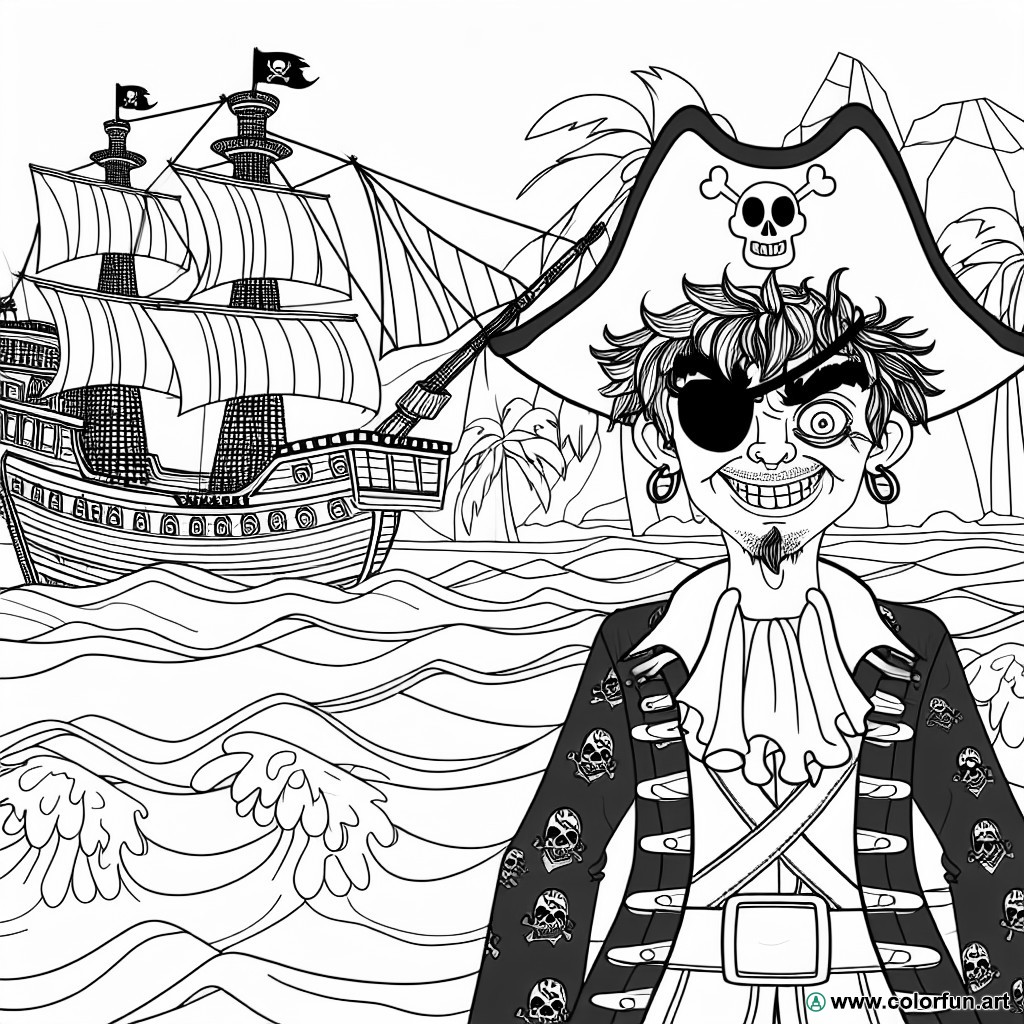 One Piece wanted coloring page