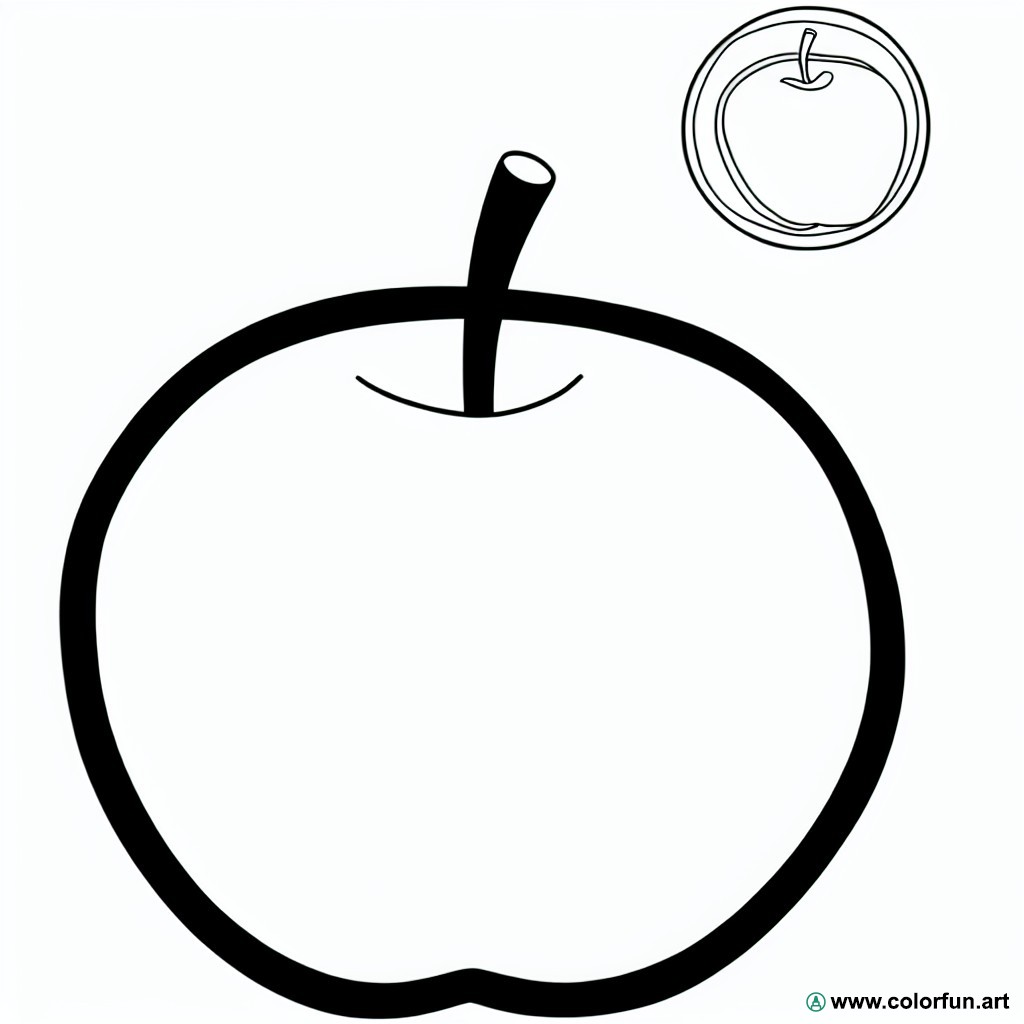 coloring page apple autumn