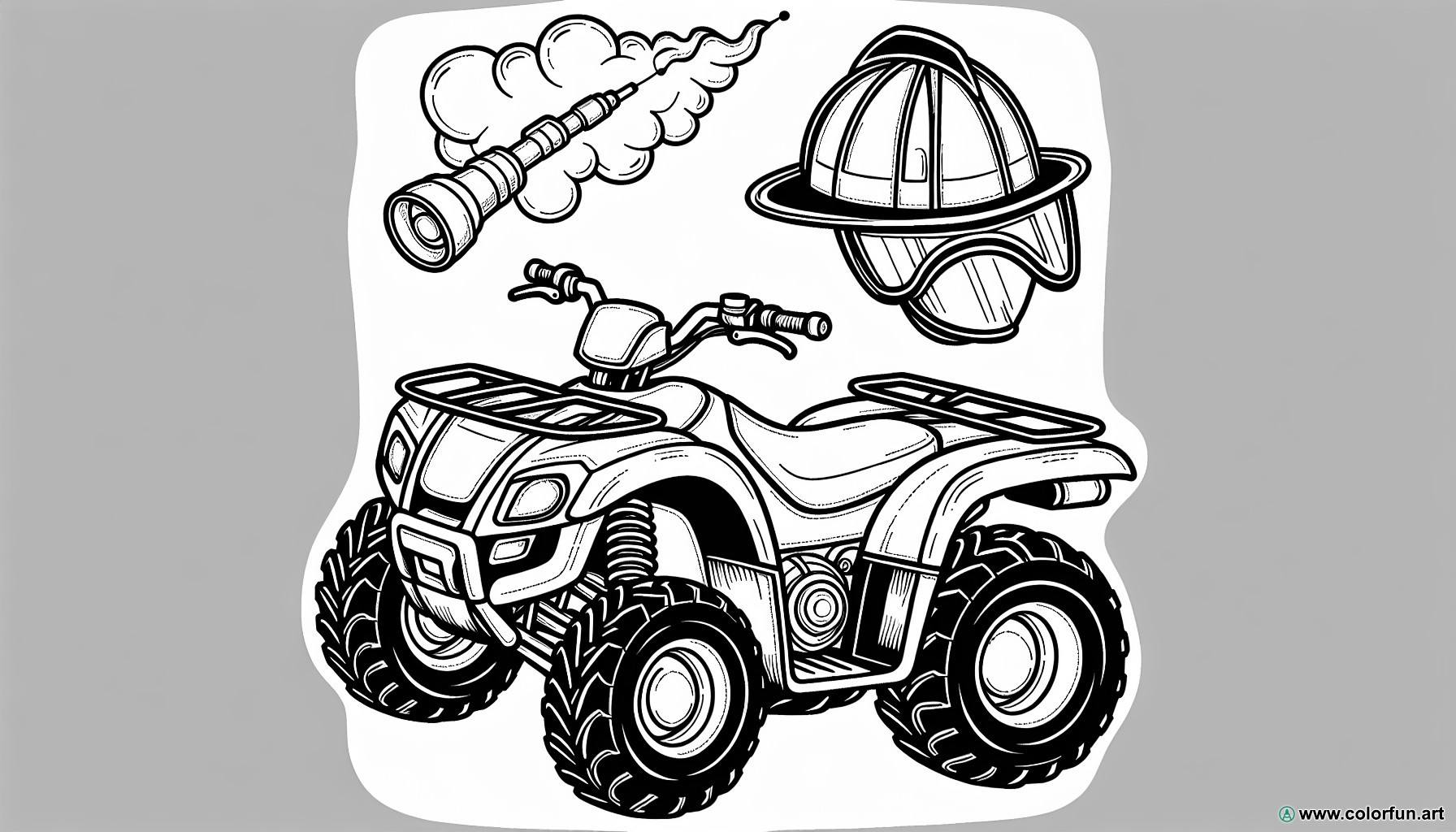 firefighter quad coloring page