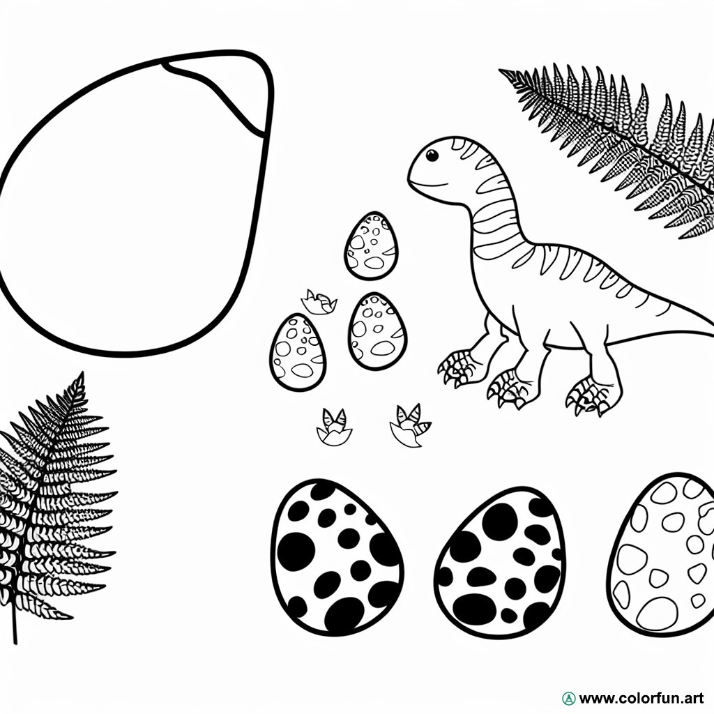 dinosaur eggs coloring page