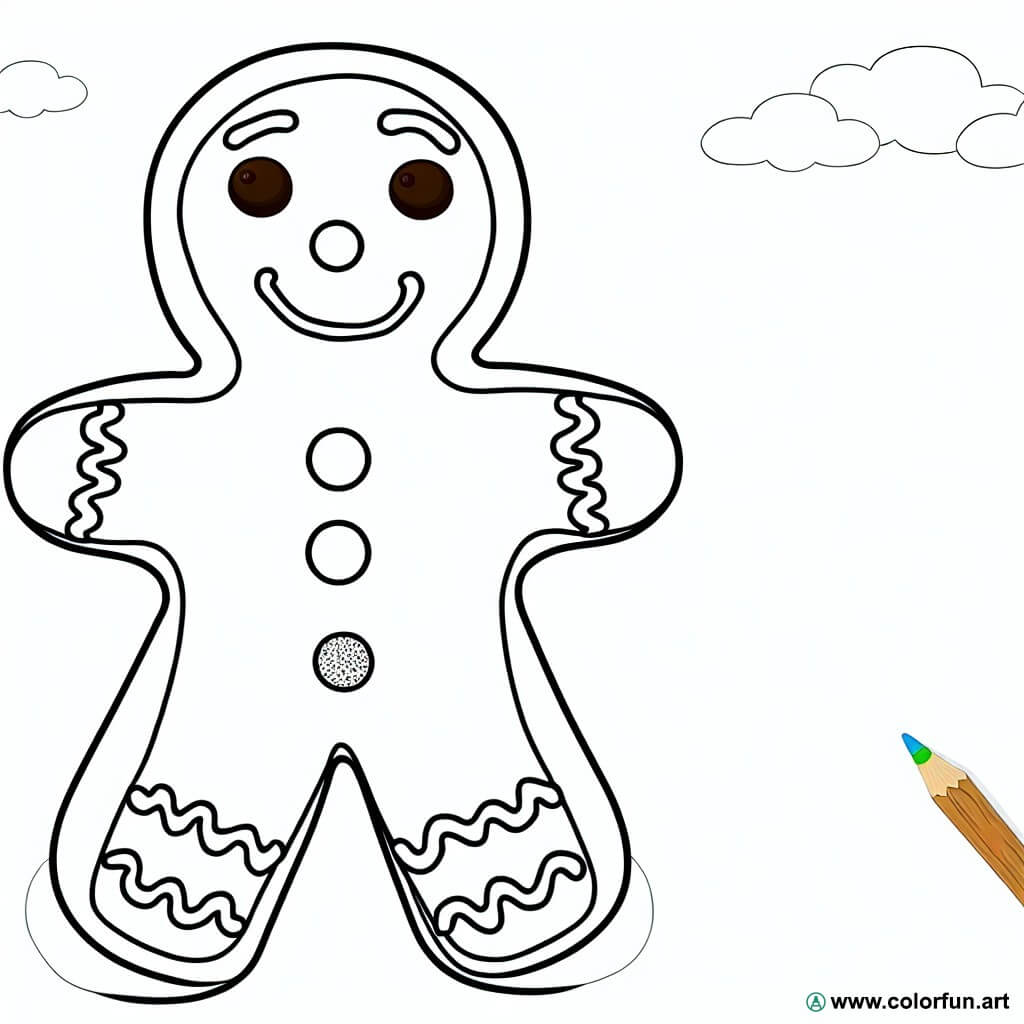 coloring page gingerbread treat