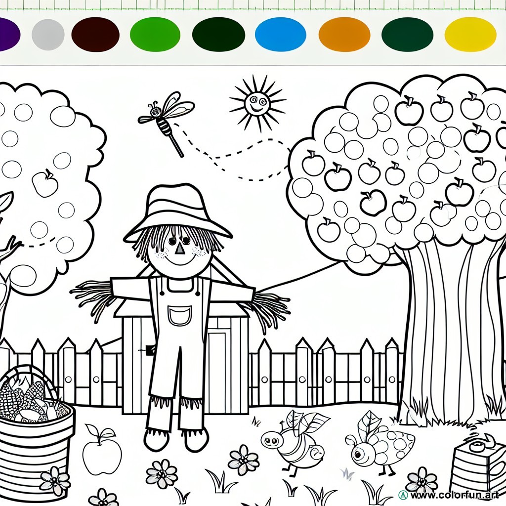farmer's garden coloring page
