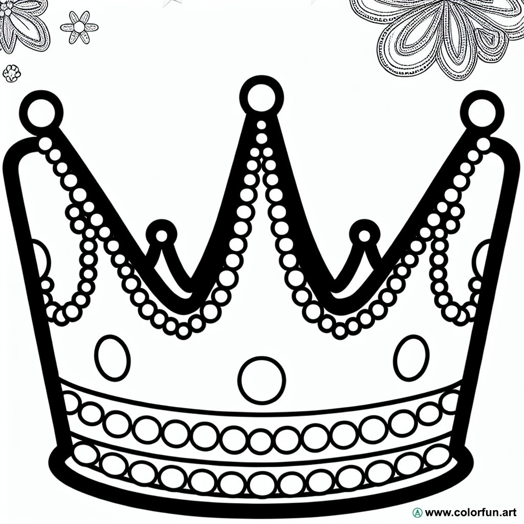 coloring page royal crown