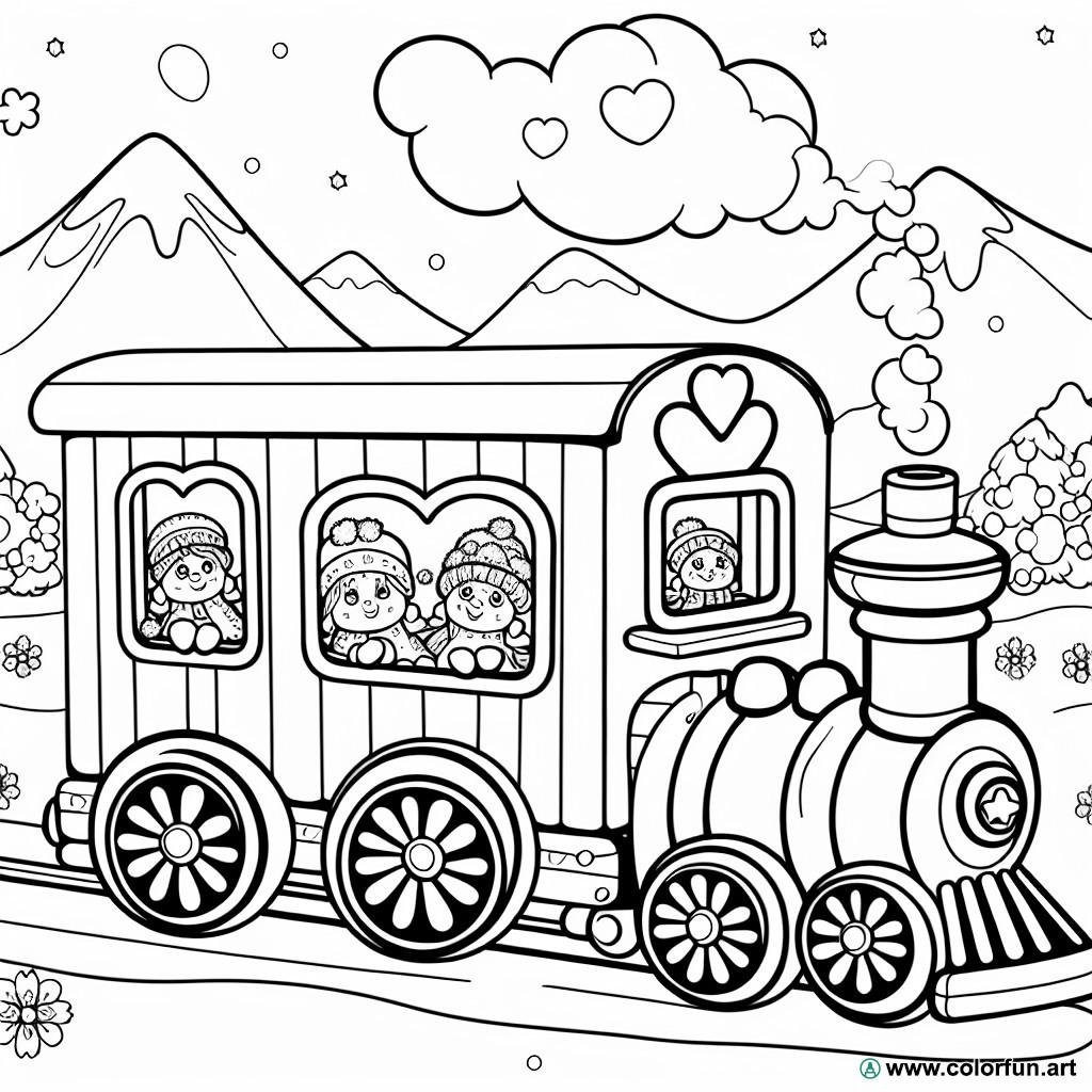 coloring page vintage toy