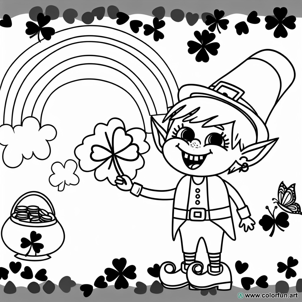 easy St. Patrick's Day coloring page