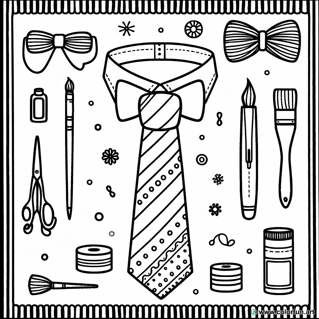 coloring page tie class
