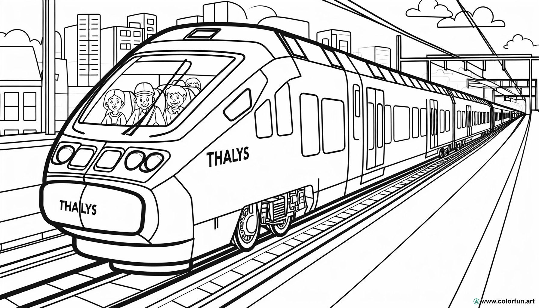 coloring page Thalys train