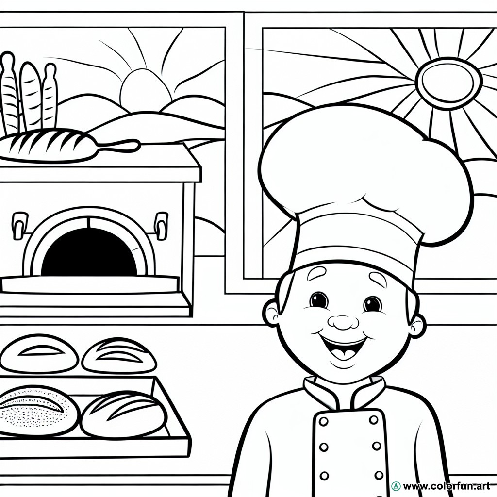 baker coloring page