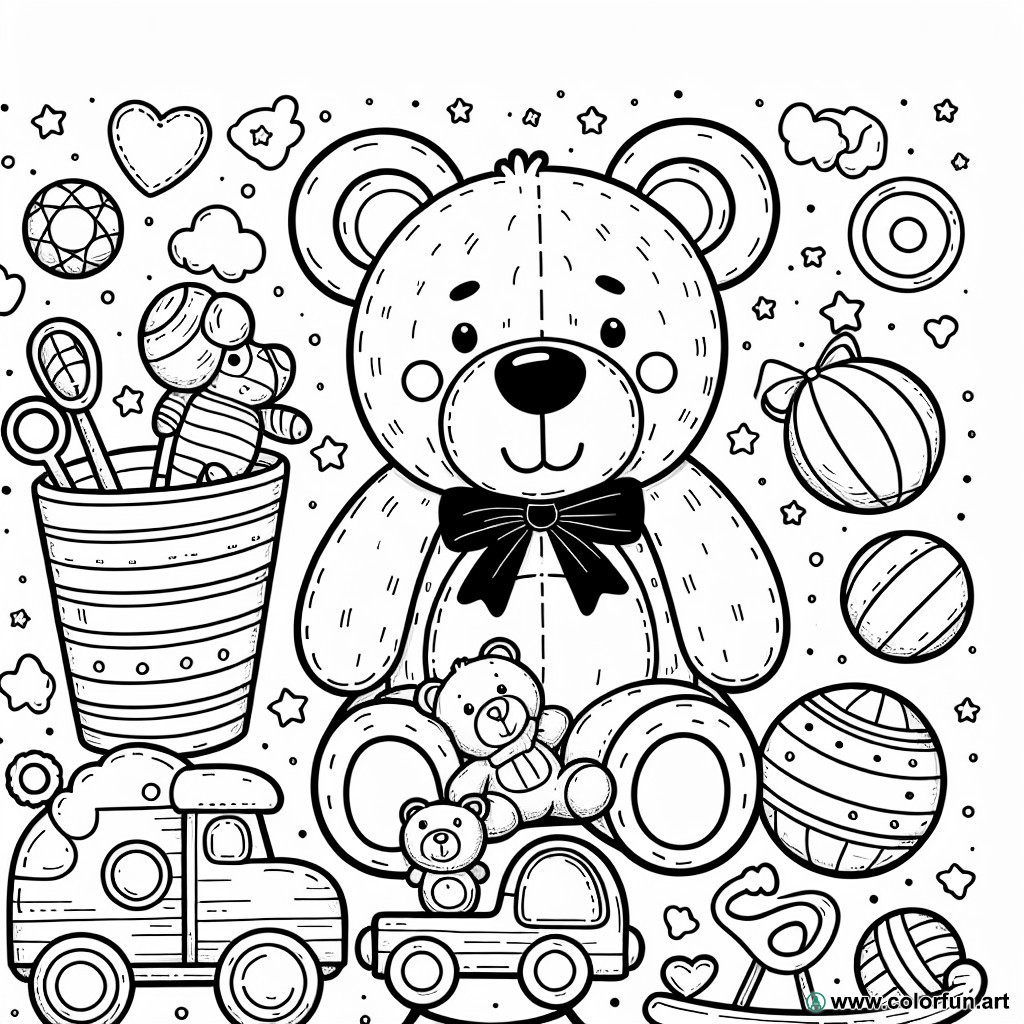 coloring page toy 2 years