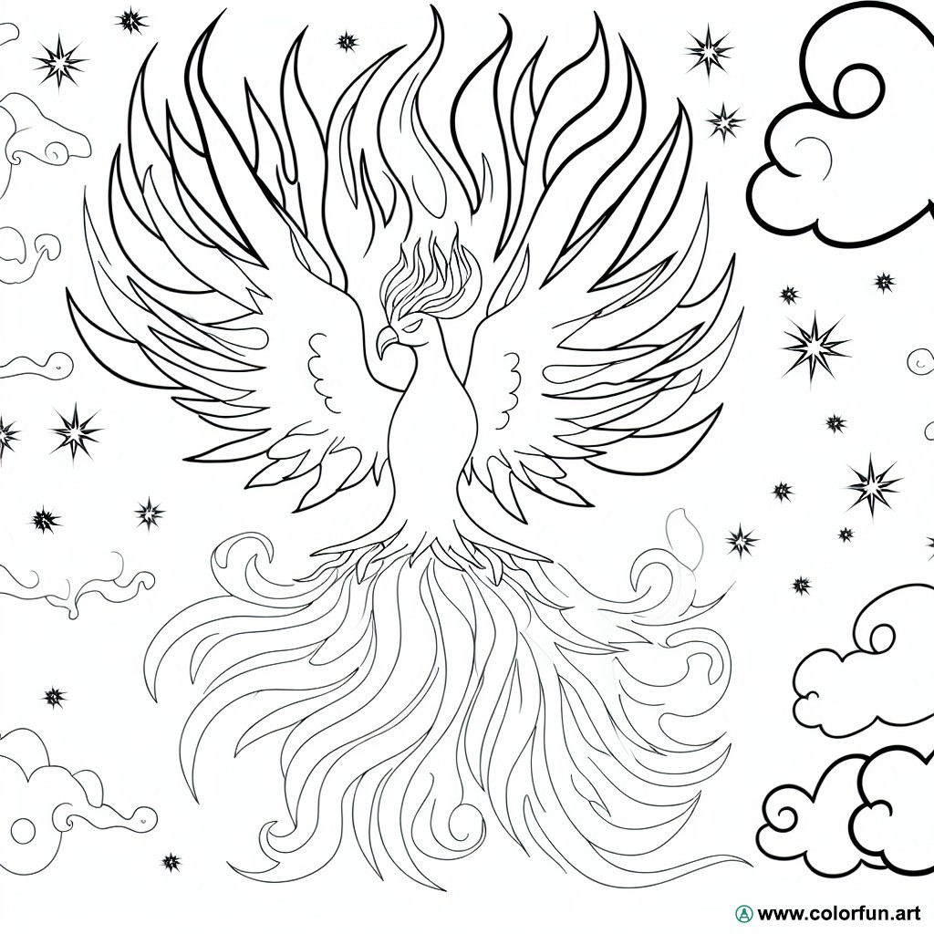 phoenix coloring page