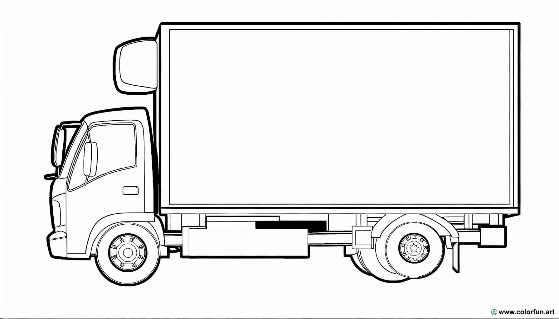 coloring page moving truck