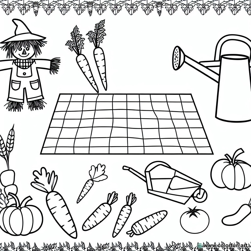 vegetable garden coloring page