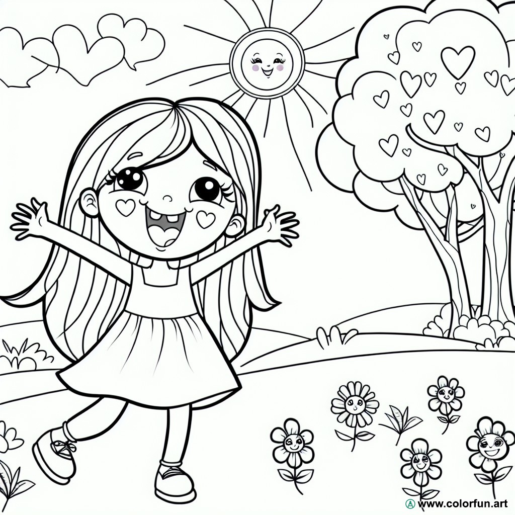 coloring page positive emotions