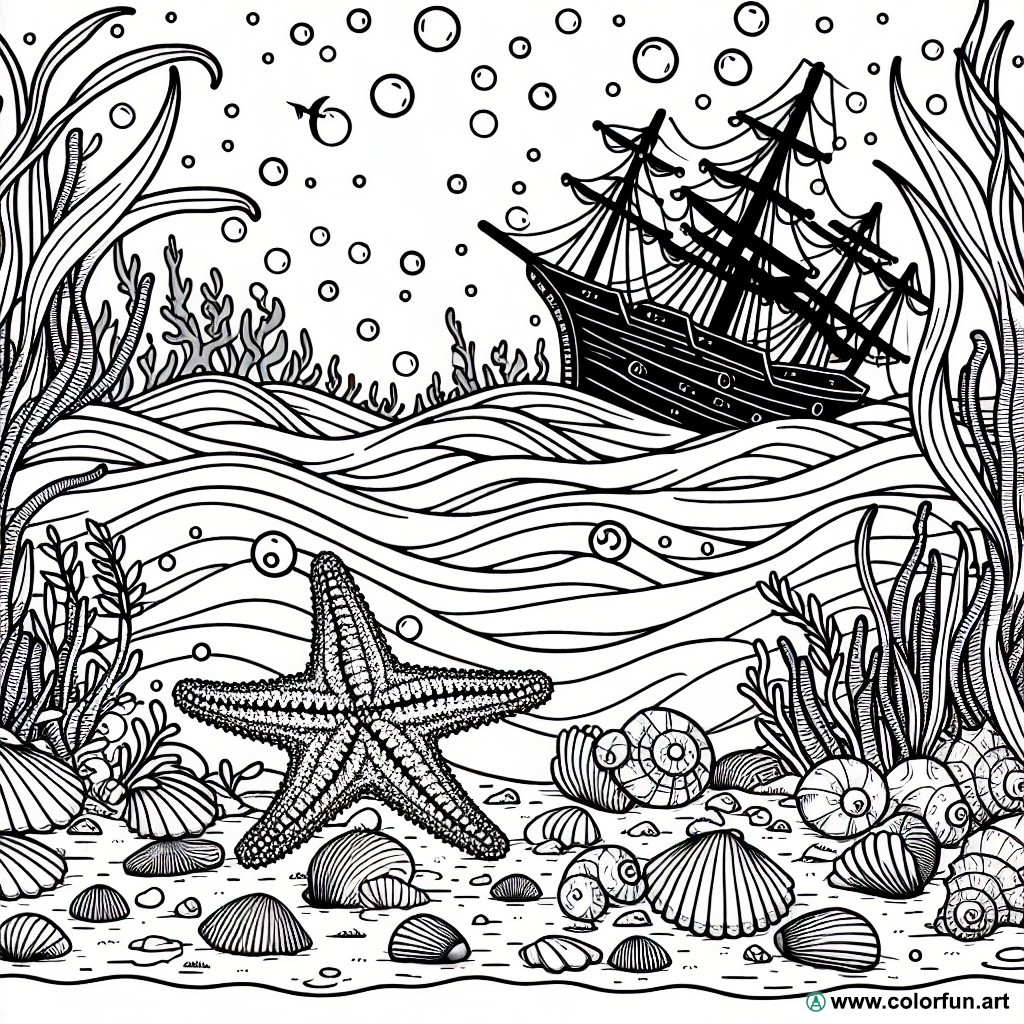 Underwater coloring page