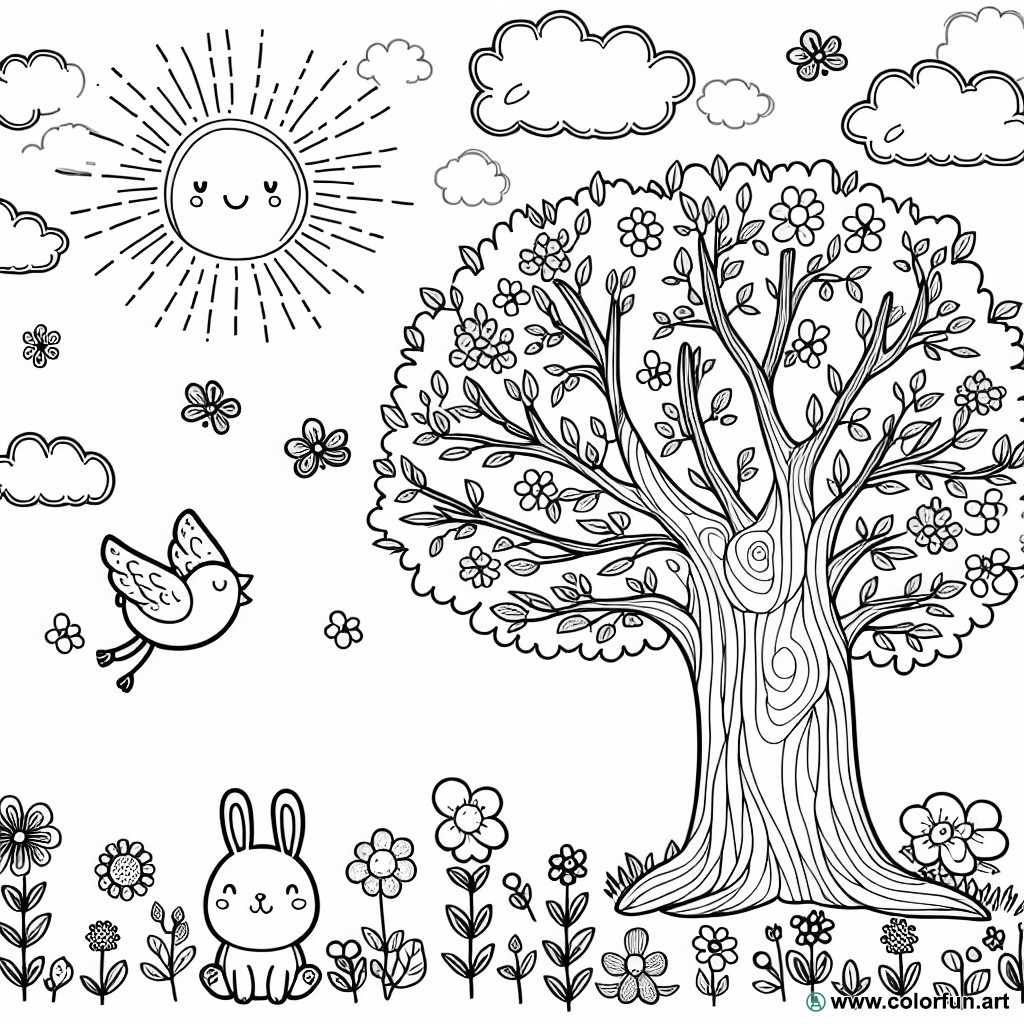 easy adult coloring page