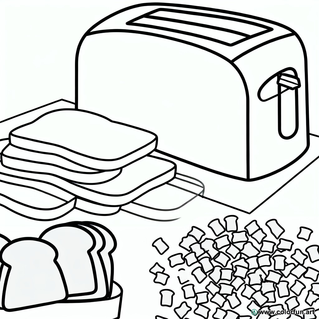 Coloring page bread slice