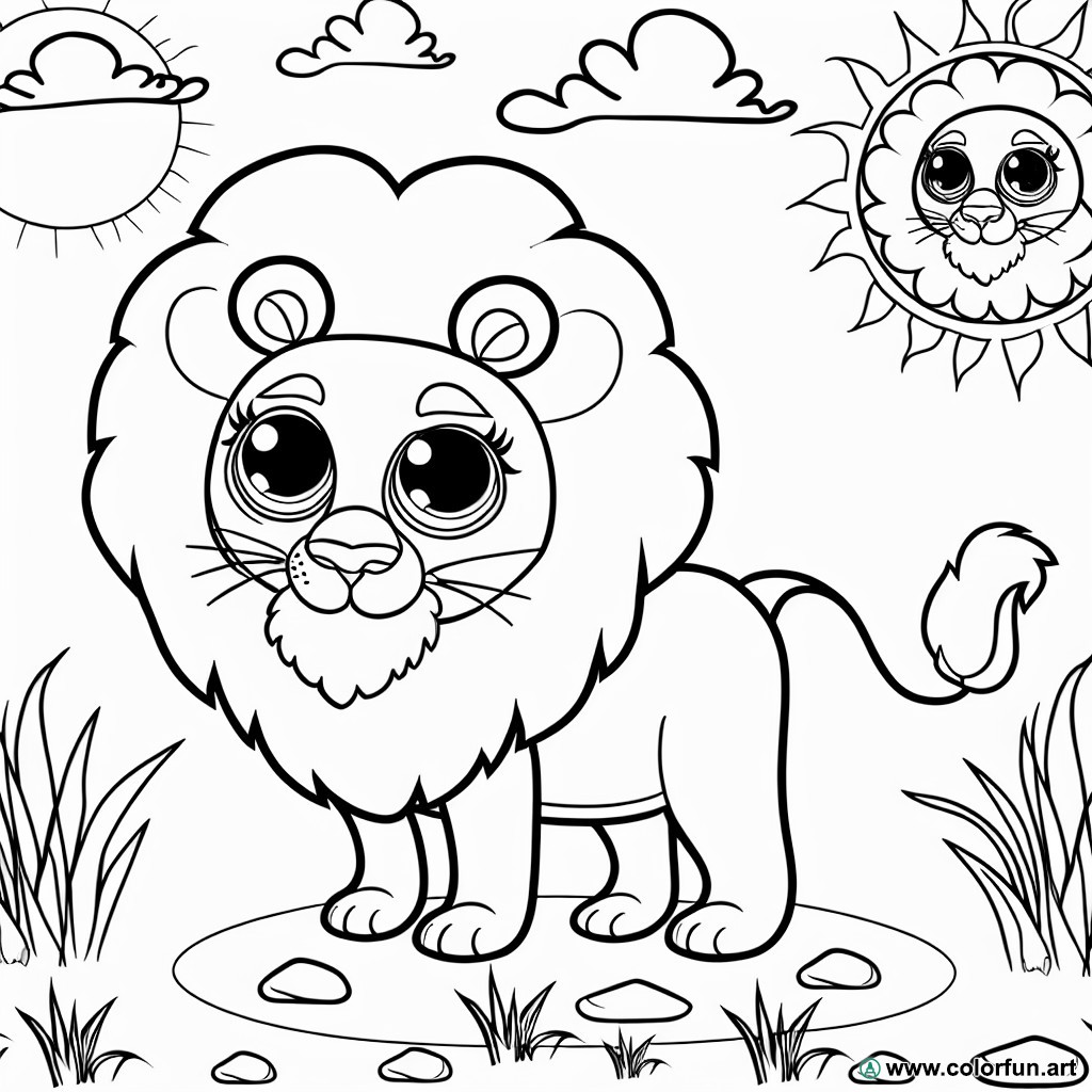 Simba the Lion King coloring page
