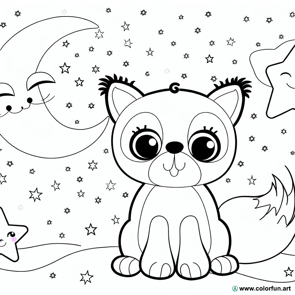 Coloring page cuddly cat