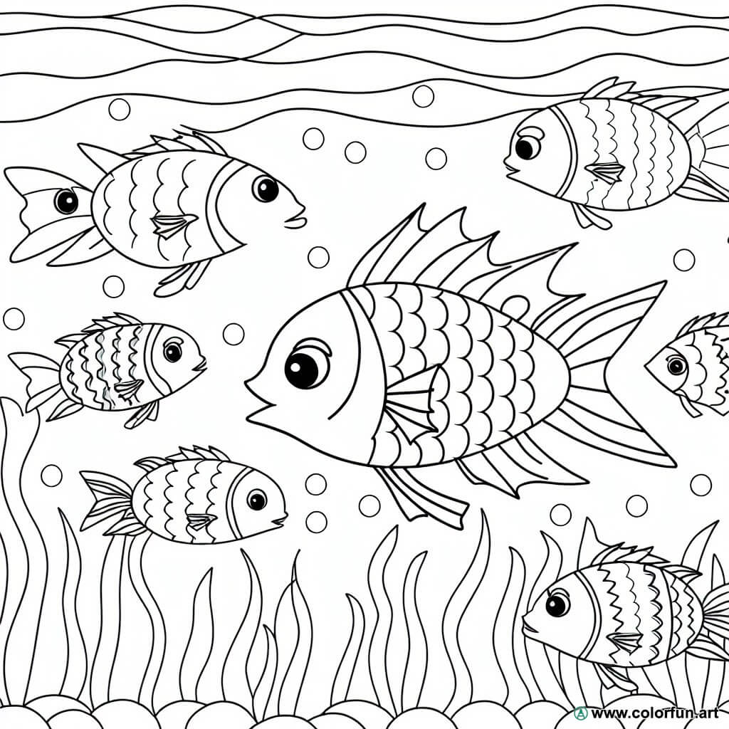coloring page fish