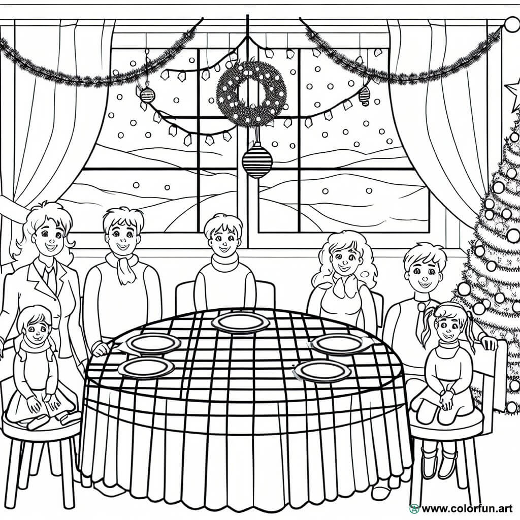 coloring page New Year's Eve