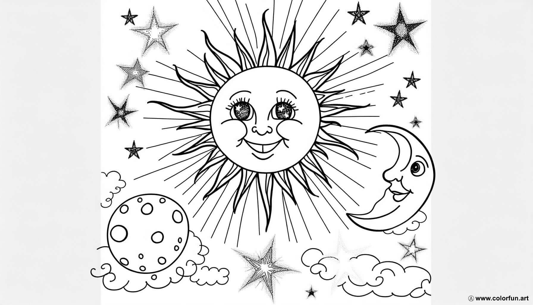 coloring page stars