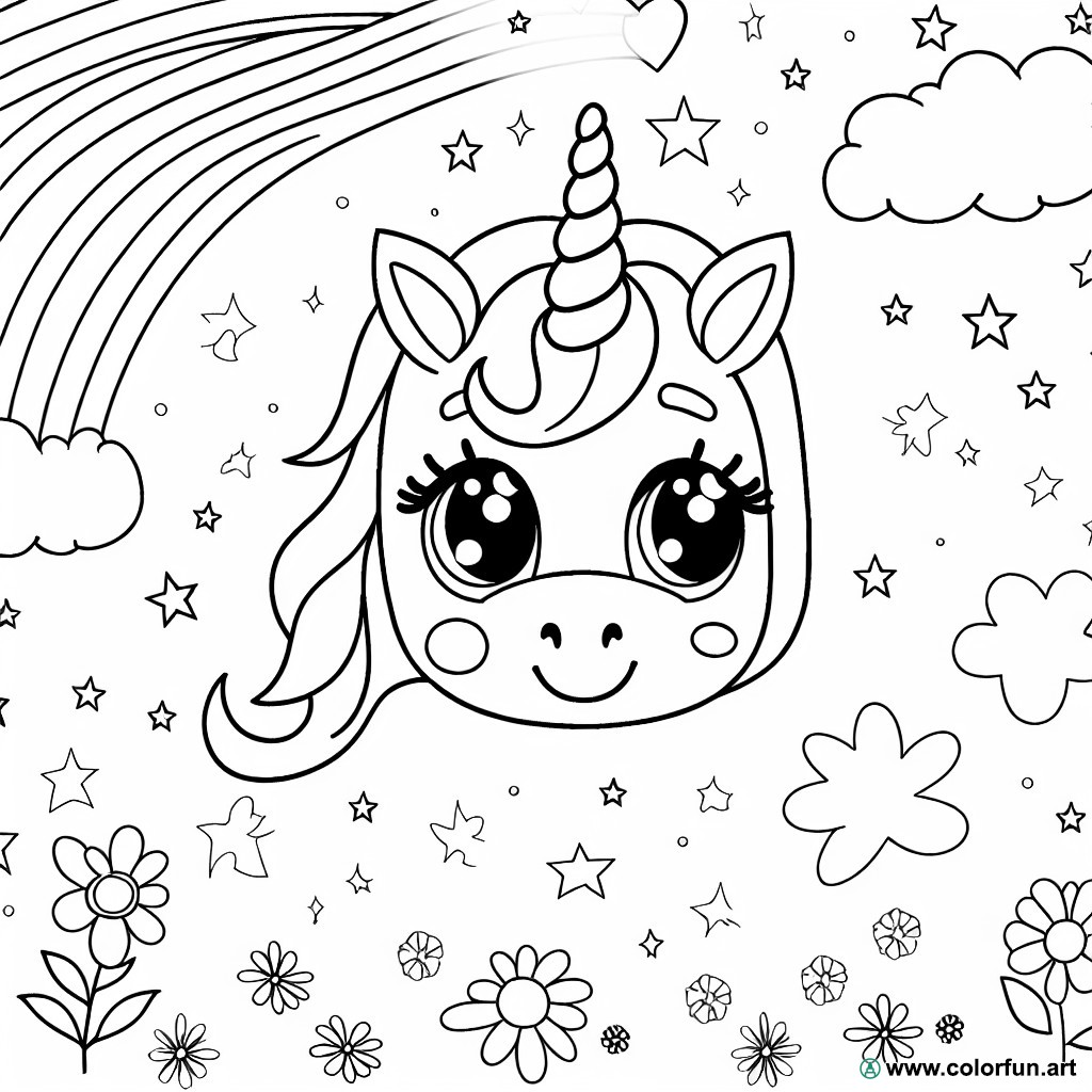 Easy coloring page for girl