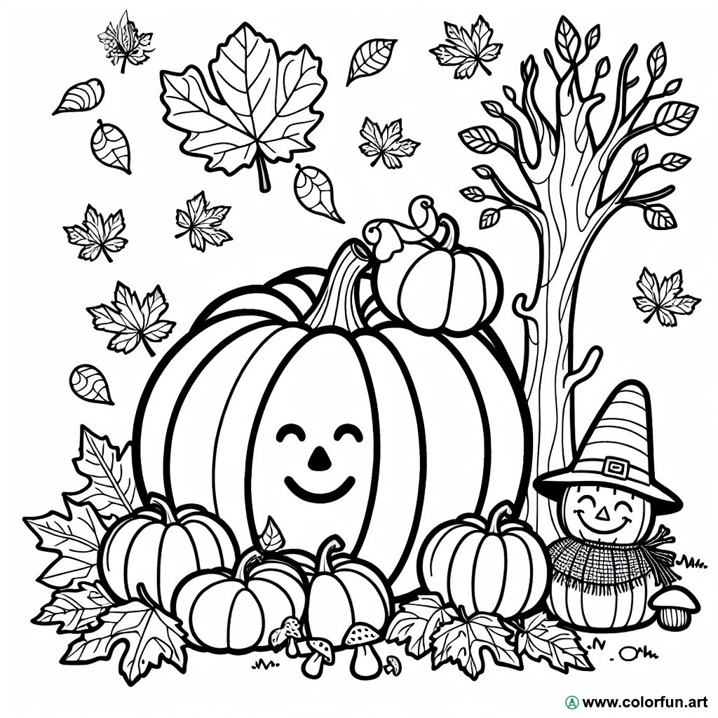 coloring page November kindergarten