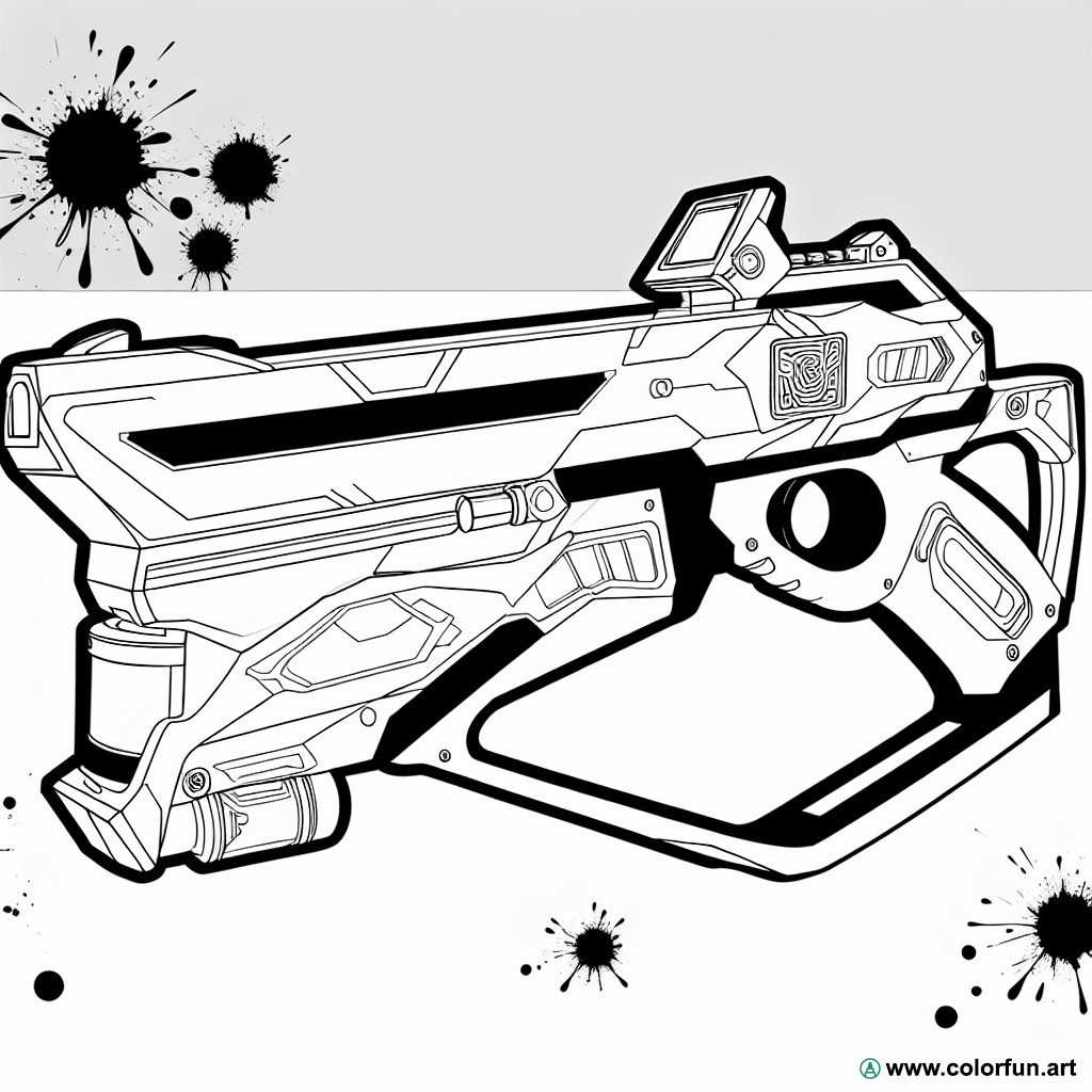Splatoon weapon coloring page