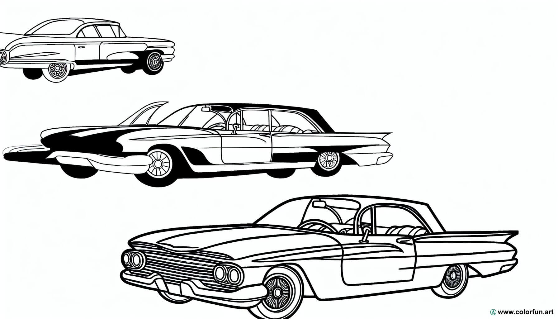 coloring page American car