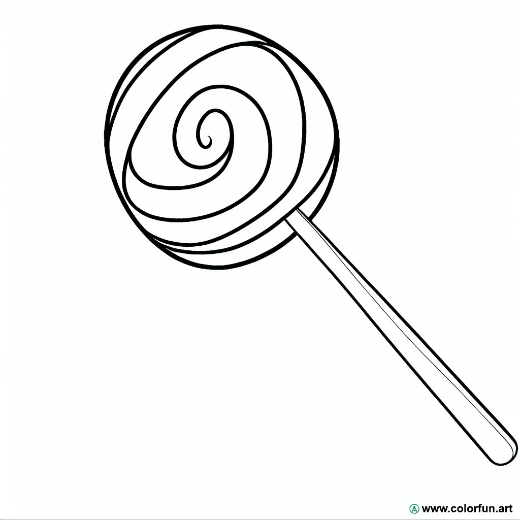 coloring page sweet lollipop