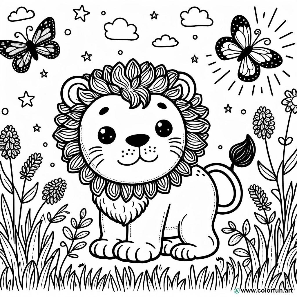 baby simba coloring page