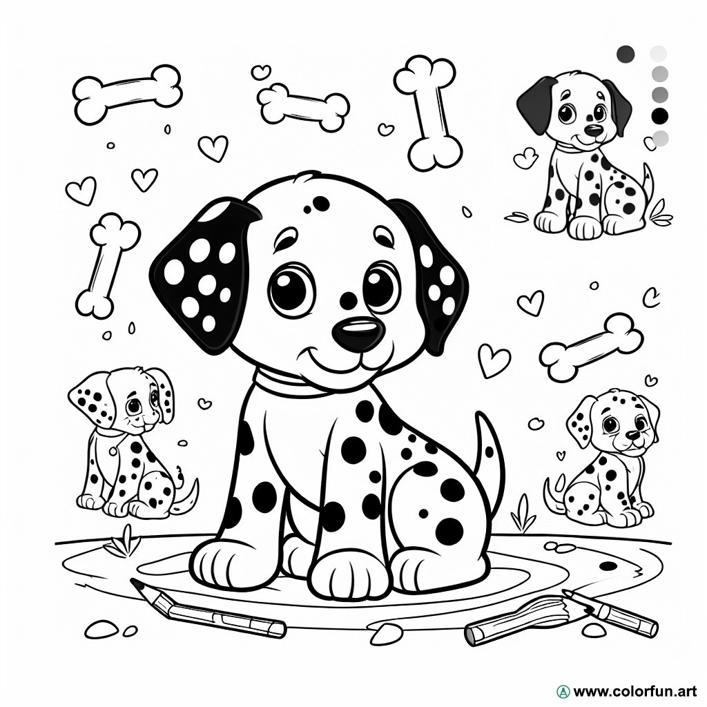 coloring page 101 dalmatians puppy