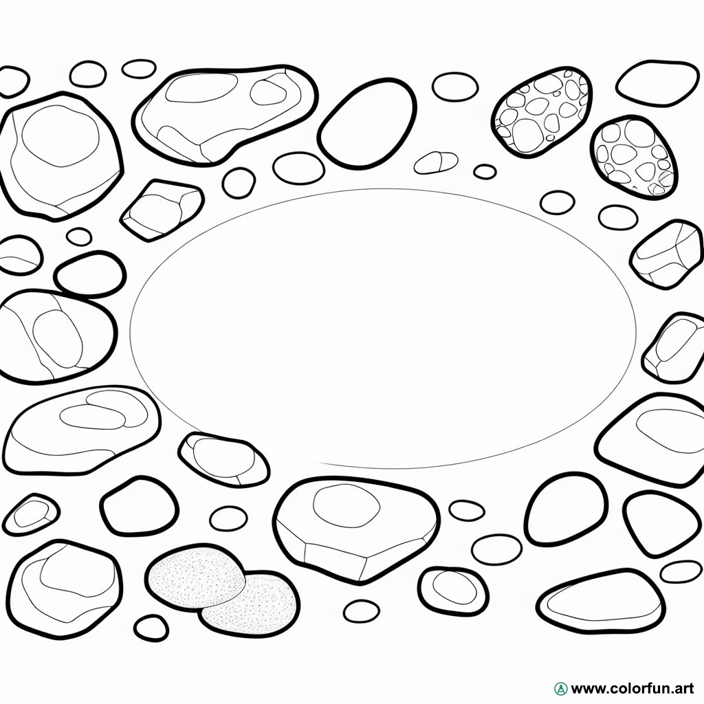coloring page natural stones